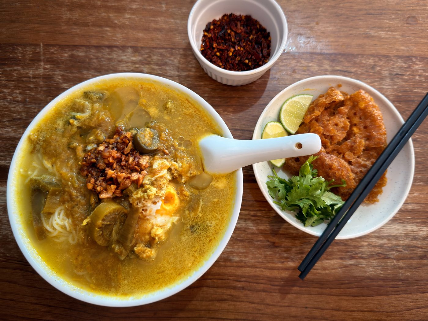 Bowl of Mohinga at Mingalarpar