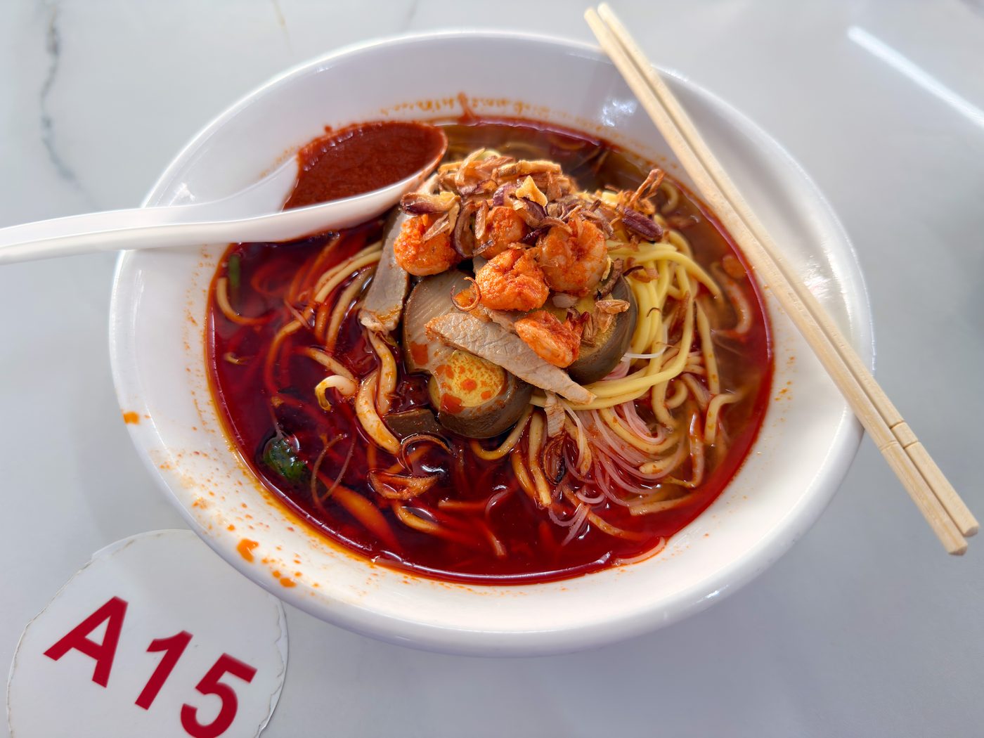 Penang Hokkien Mee bowl at Restoran 77 Food Yard