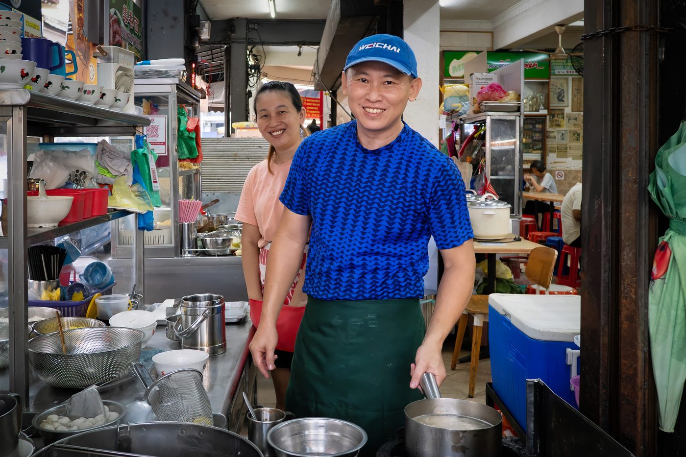 Hawkers at Instant Cook Koay Teow, Sin Hup Aun Cafe