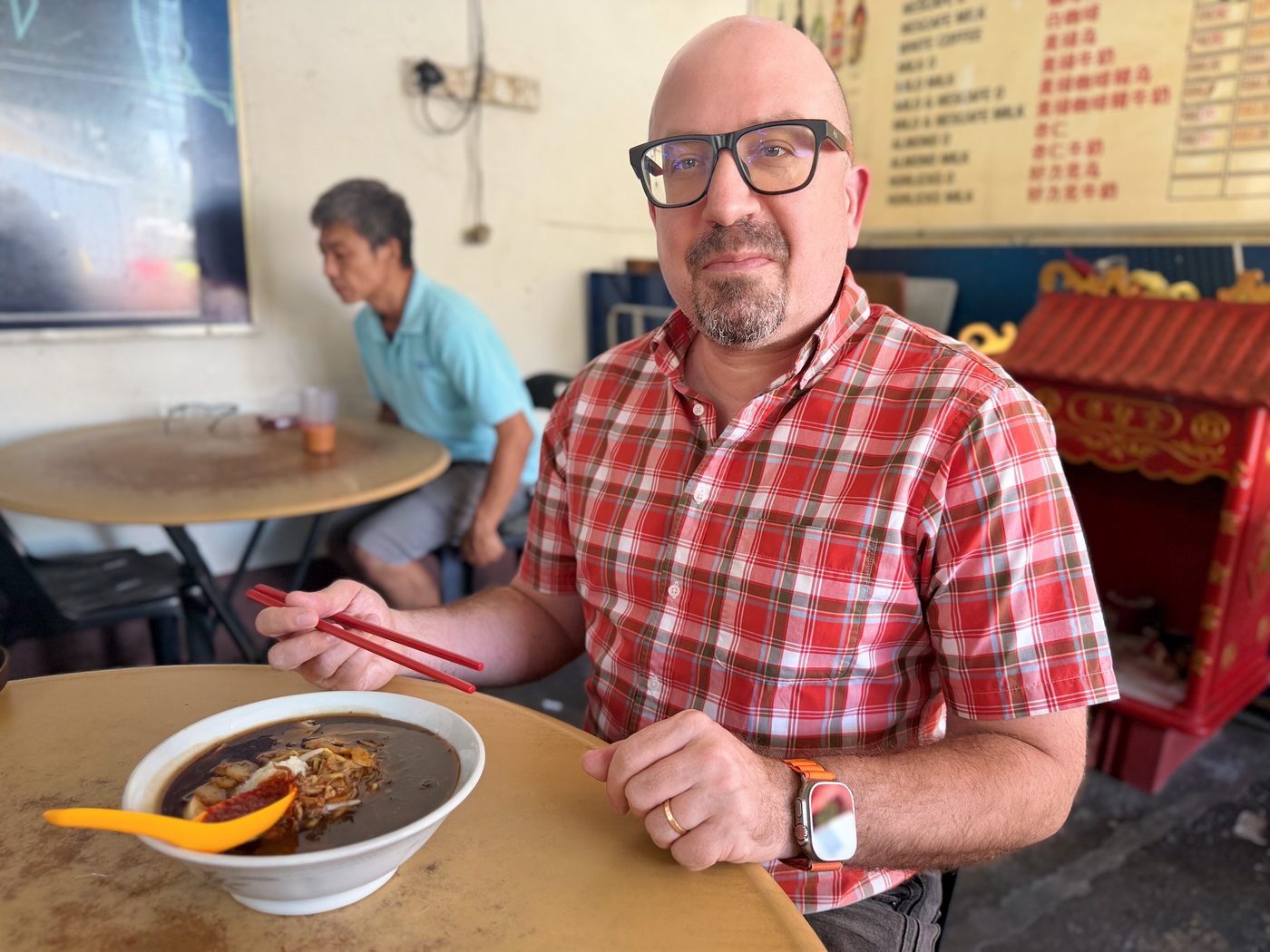 Balazs with Lor Mee at Cheah Yew Market